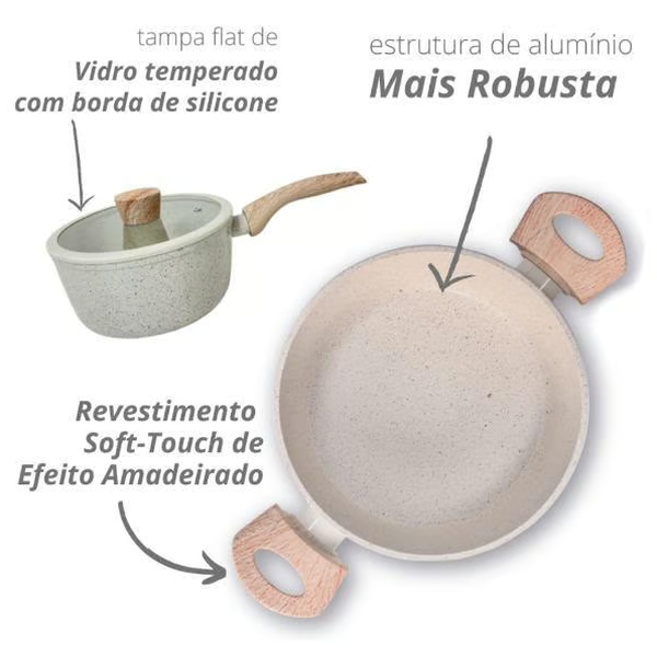 楽ちんヒヤリングSA-01（BG） Brinox - Jogo de Panelas Antiaderente Ceramic Life 7 Peças Smart