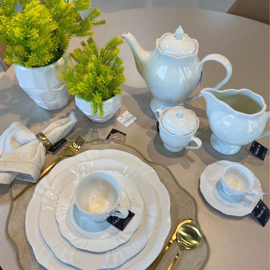 Leiteira Em Porcelana Soleil White 750ml Oxford